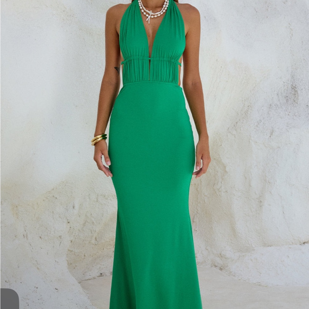 Backless Halter Maxi Dress